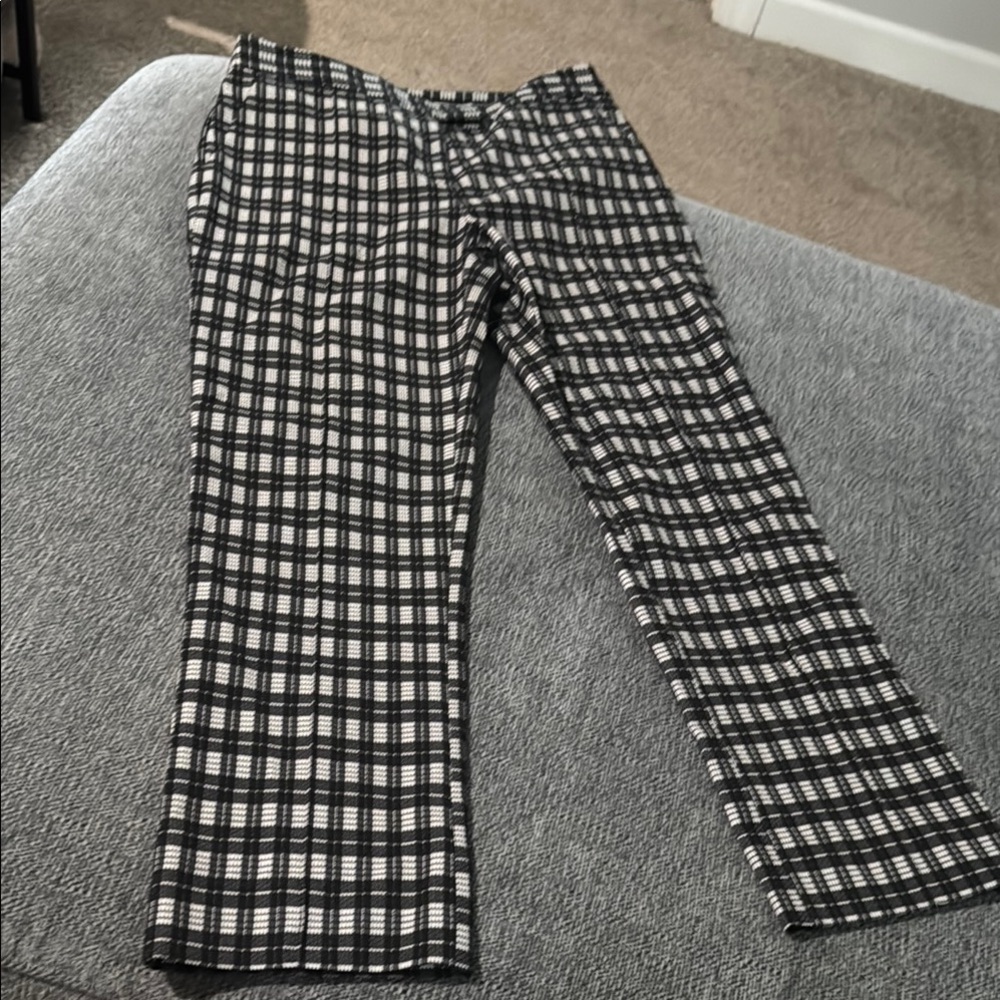 Diane Von Furstenberg Black and White Plaid women’s Pants